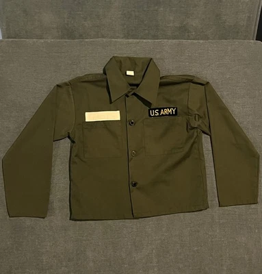 Vintage Kid's Boys US Army Military Shirt Jacket - Size 8-Medium - Good Quality - Image 1 of 4
