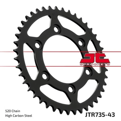 JT Rear Sprocket 43/520 ID :100 mm ID:10 Fit Ducati Monster 620 i.e. 2002-2006 - Imagem 1 de 4
