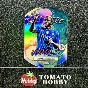 TOPPS CHROME UEFA JAPANESE 2023-24 VICTOR OSIMHEN REFRACTOR RULE THE WORLD - Picture 1 of 2