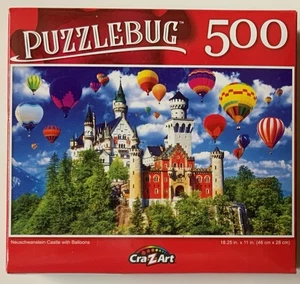 Puzzlebug Jigsaw Puzzle Neuschwanstein Castle with Balloons 500pcs NEW - Picture 1 of 7