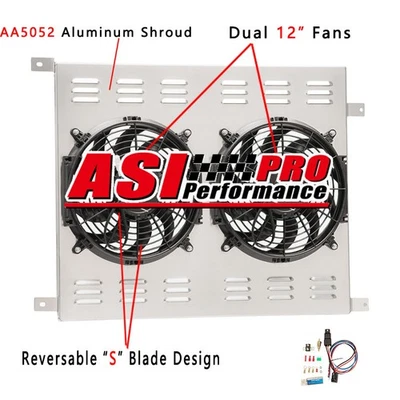 Aluminum Shroud +Fan+Relay For 2013-2018 Ram 2500 3500 4500 5500 6.7L L6 Diesel Foto 1 de 4