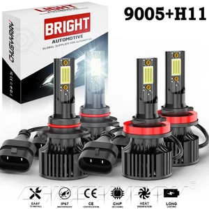 LED Headlight 6000K Combo High Low Beam H11+9005 Super White - Bild 1 von 13