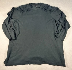 Lane Bryant Knit Ruffle Sleeve Holiday Sweater Size 26/28 Plus Size Green - Picture 1 of 9