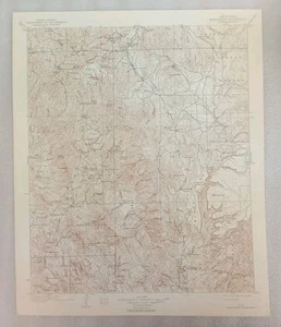 VINTAGE ORIG BRADSHAW MOUTAINS ARIZONA USGS GEOLIGICAL TOPO MAP 1938 - Picture 1 of 6