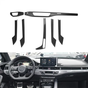 Carbon Fiber Interior Decorative Dashboard Trim For Audi A4 B9 S4 2017-2024 2019 - Picture 1 of 11