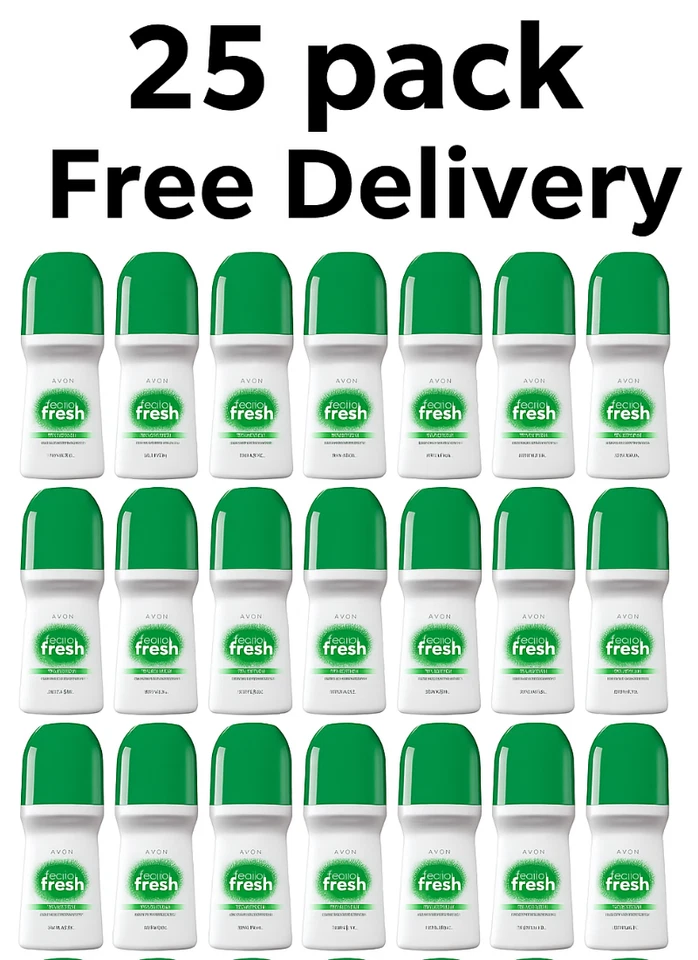 Avon Feelin Fresh Roll-On Deodorant 2.6 oz (Pack of 25) 48h Protection Anti-Pers - Image 1 of 4