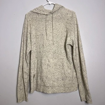 Sudadera con capucha de cachemir para mujer Lucky Brand talla M gris blanco cordón bolsillo canguro Foto 1 de 4