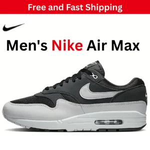 Men's Nike Air Max 1 ESS - Low-Top Sneakers in Black/Gray/White colorway, Breath - Picture 1 of 6