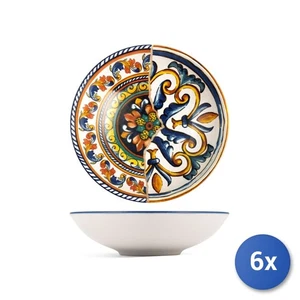 6x Piatto H&H Positano Cm19 Fondo In Stoneware - Imagen 1 de 3