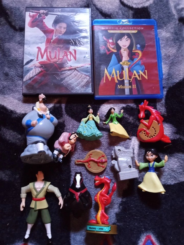 Colección Disney Mulan DVD / Blu-ray + Figuras - Mulan Li Shang Mushu Foto 1 de 4
