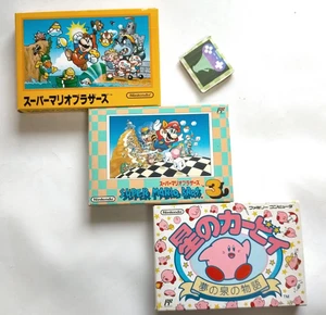 Lote 3 FC Super Mario Bros. 1 3 Kirby's Adventure Nintendo Famicom Japón Juego - Imagen 1 de 24