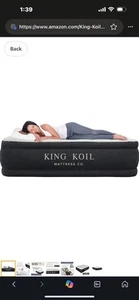 King Koil Luxury Plush California King Air Mattress with Built-in Pump - Picture 1 of 2