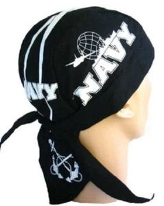 Motorcycle Skull Cap Military USA US Flag POW MIA Biker Du Doo Rag Head Wrap - Picture 1 of 10
