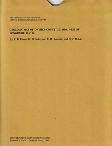 USGS Geologic Map: Owyhee County, Idaho - Picture 1 of 3