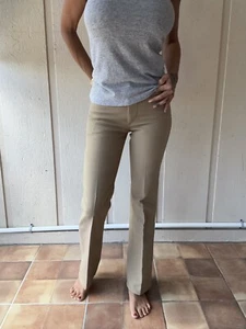 Wrangler Vintage 70s Polyester Pants Boys Size Fits 24 Women Tag 16 Slim Tan - Picture 1 of 8