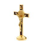 2Pcs Legierung Kruzifix Jesus Kreuz Statue Figurine für Christian Saint Decor