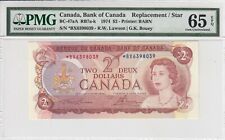 CANADA $2 DOLLARS 1974 LAWSON BC47aA REPLACEMENT *BX6398039 - PMG 65 GEM UNC EPQ