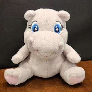 Garanimals gray hippo baby soft plush toy blue eyes pink feet stuffed animal - Picture 1 of 4