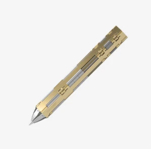 HANCEPT ZERO - Penna a sfera pieghevole design unico 0,7 mm oggetto d'arte colore oro - Foto 1 di 11