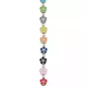 Multicolor Enamel Metal Flower Beads, 8mm by Bead Landing™ 16pc - Picture 1 of 3