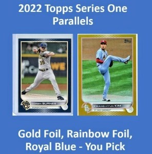2022 Topps Series 1 Gold Rainbow Foil Blue Parallel You Pick Complete Your Set 