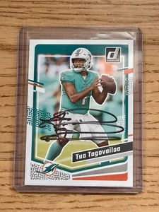 Donruss Tua Tagovailoa Miami Dolphins #190 2023 Super Bowl LVIII AUTO - Imagen 1 de 4