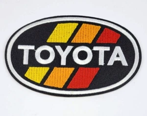 Toyota Logo USA Racing Patch Bügelflicken gestickter Aufnäher oval - Bild 1 von 2