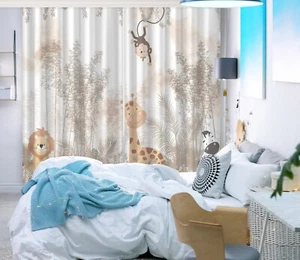 3D Wald Cartoon Tier I7533 Foto Blockout Vorhang Stoff Fenster Erin 2023 - Bild 1 von 7