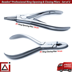 Beaden® Pro Ring Opening & Closing Pliers Body Piercing Captive Bead Tools 2 pcs