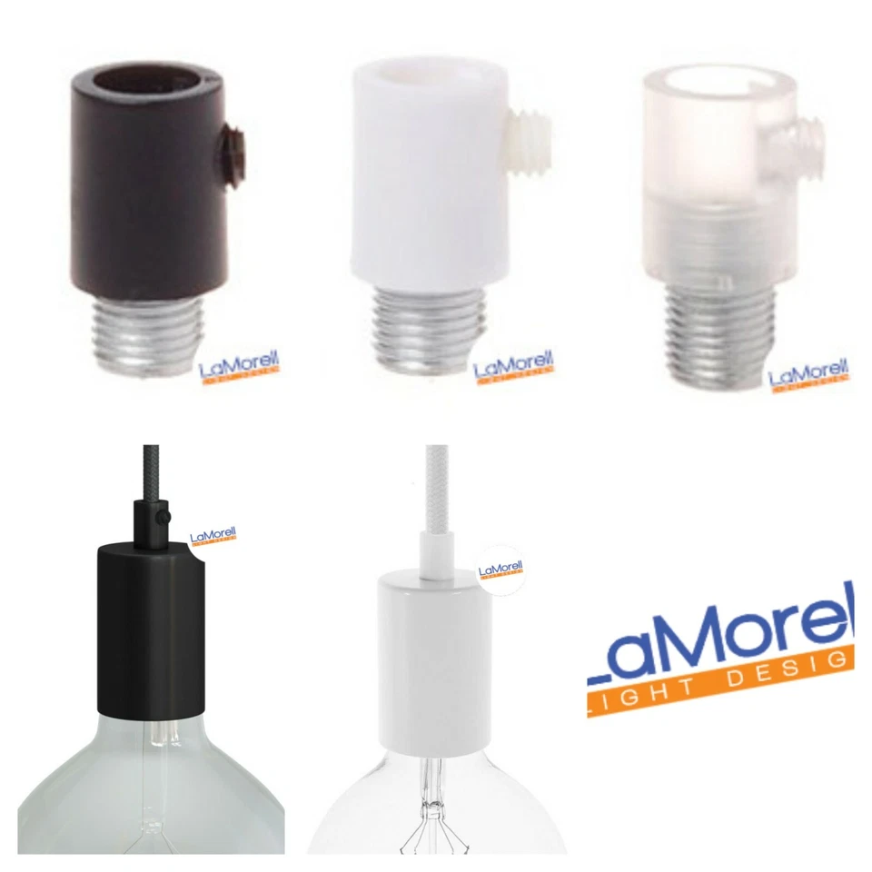 LAMORELL LIGHT DESIGN Serracavo Bloccacavo in Plastica. Colori Vari. CONFEZIONE 2 PEZZI