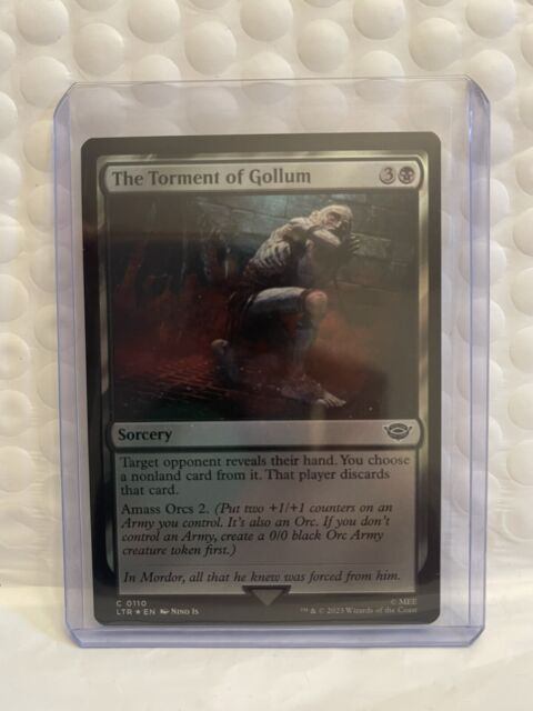 The Torment Of Gollum X4 M/NM Magic: The Gathering MTG The Lord Of The  Rings