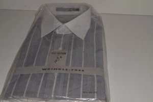 VAN HEUSEN Azul Marino Manga Larga Botón Abajo Camisa 15 1/2 / 32-33-NEW (DBE52) - Imagen 1 de 3