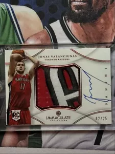 2012-13 Immaculate Chinese Red RPA Patch Auto Jonas Valanciunas RC Auto 02/25 - Picture 1 of 2