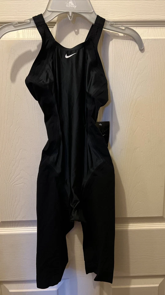 NIKE Girls Size 10 Black One Piece Pull On Unitard Swim Suit NWT $375.00 Comp - Image 1 of 4