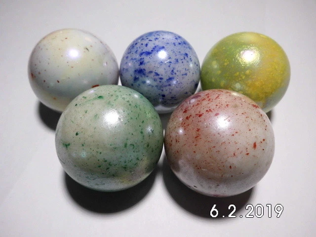 HOUSE OF MARBLES 5 Kugeln Asteroid 35mm aus Glas, Glasmurmel, Glaskugel, Murmel (107020)
