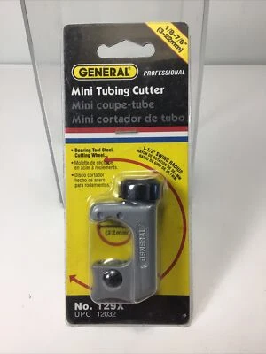 Sealed New.  General Professional Mini Tubing Cutter 129X.  1/8” - 7/8” - Image 1 of 2
