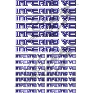 [ES] Sticker adesivi decal Kyosho Inferno VE blu - Imagen 1 de 1