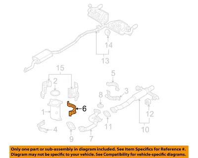 Componentes de escape de borde Ford OEM 08-12 - Soporte trasero catalítico Cnvrtr 9G1Z5K222B Foto 1 de 2