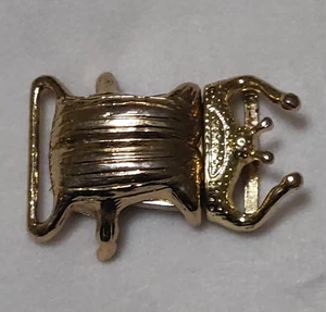 Hebilla de cinturón de insectos dorados escarabajo de colección MCM insecto egipcio latón macizo 2,5" - Imagen 1 de 3