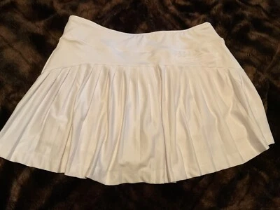 Falda corta blanca Slazenger para mujer talla L pliegues traseros 16" golf tenis elástica Foto 1 de 4