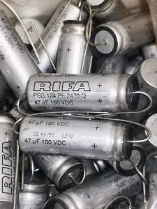 47uF 100V RIFA / KEMET PEG214 - 7PCS - Long Life Audio Kondensatoren Made in Sweden - Bild 1 von 4