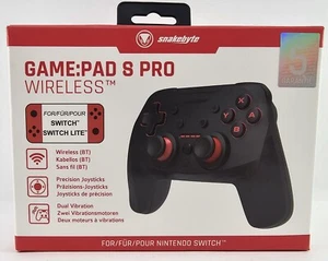 Snakebyte Game:Pad S Pro - Black - Nintendo Switch - Picture 1 of 11