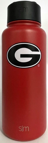 Georgia Bulldogs 32 oz Water Bottle Double Walled Football Champions Insulated Cover