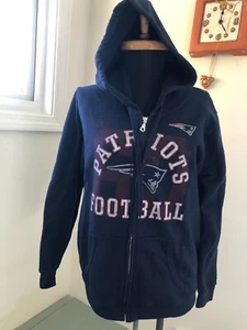 New England Patriots Women's Sweatshirt Hoodie NFL Football Full ZipBlue sz M - Bild 1 von 6