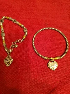 Brighton Ellington Gold Heart Silver Bracelet NWOT - Bild 1 von 5