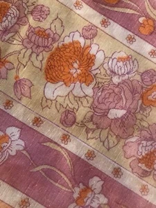 Boho Bedroom True Vtg 2 Standard Pillowcases Pink Purple Orange Lace Trim XLNT - Picture 1 of 7