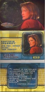 STAR TREK WOMEN IN MOTION SOUND INSERT FOLD-OUT CARD S3 CAPTAIN JANEWAY NO SOUND