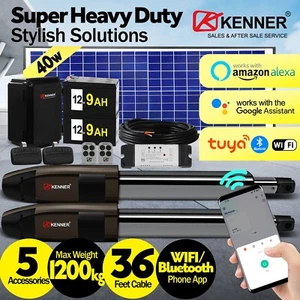 Kenner Farm 1200kg E Double Swing Gate Opener 40w Full Solar 5 Accessories WIFI - Picture 1 of 14
