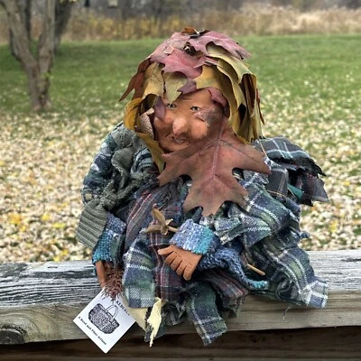 Vintage Handmade Woods Person Door Stop Shelf Sitter 10 Inch - Image 1 of 4