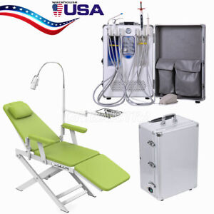 4H Portable Mobile Dental Delivery Unit System Cart Treatment Compressor/ Chair